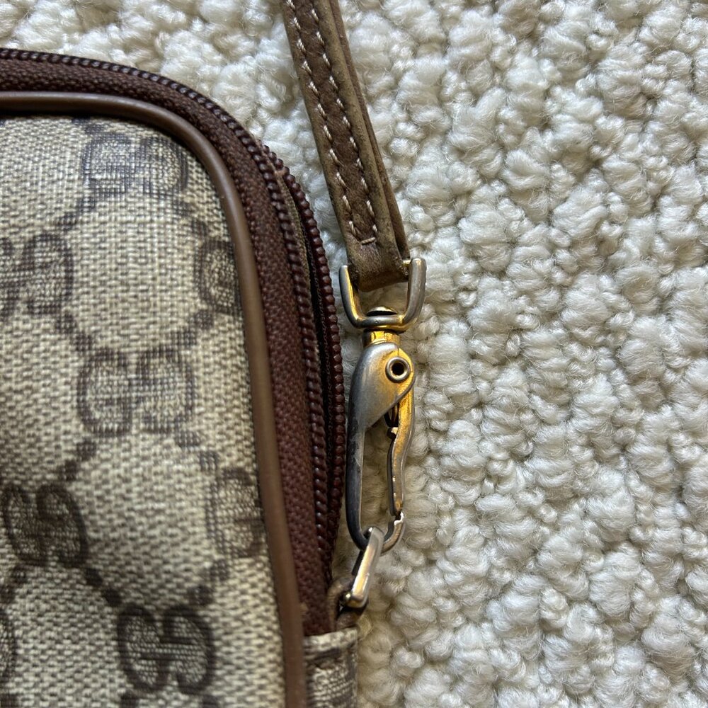 Vintage Gucci Supreme Shoulder Bag Clutch GG Logo Vintage 1980s - Picture 5 of 7